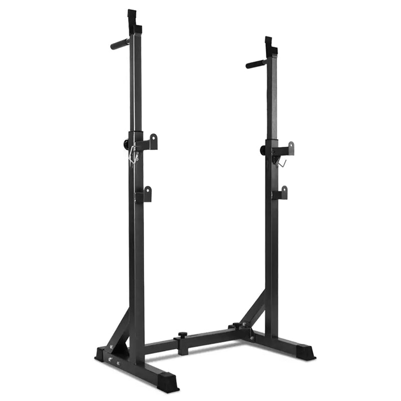 Adjustable Half Squat Rack with Dip Station – Heavy-Duty Steel, 200kg Capacity, Height 121–158cm – Multi-Function Home Gym Stand