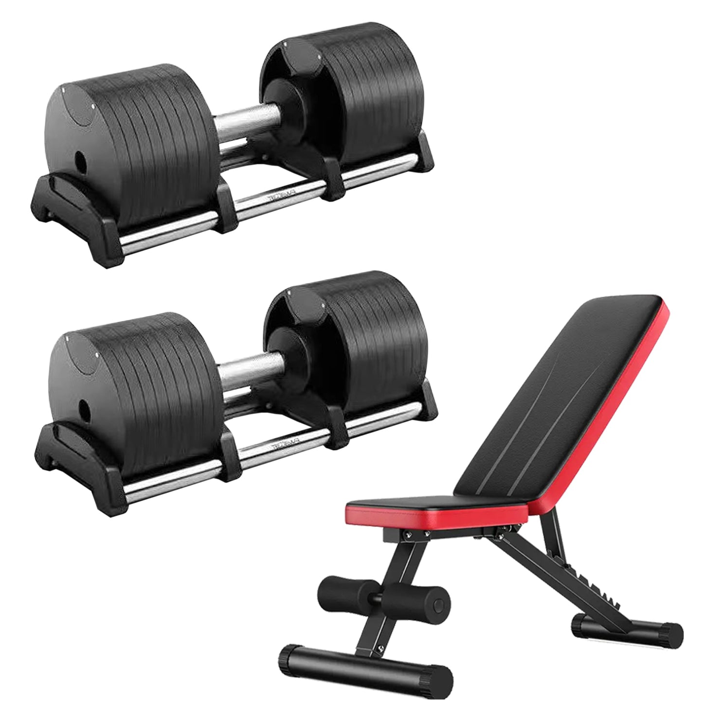 Adjustable Dumbbells (2.5–45kg) – Quick Dial System, Single or Pair – Space-Saving Home Gym Weights
