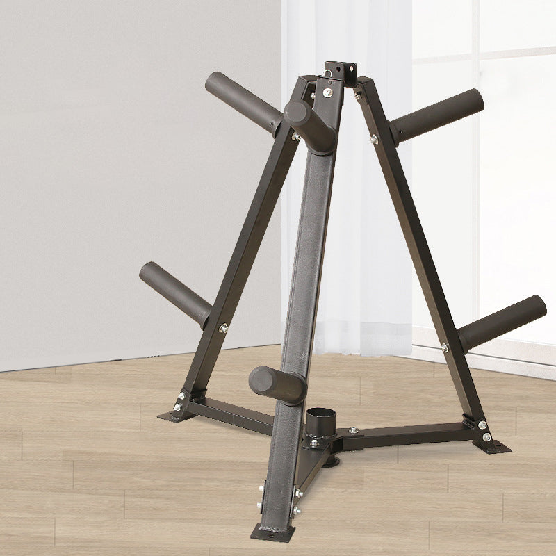 Vertical Weight & Dumbbell Rack – 300kg Capacity, Steel Build with 6 Clamps – Space-Saving Olympic Plate Organizer for Home Gym