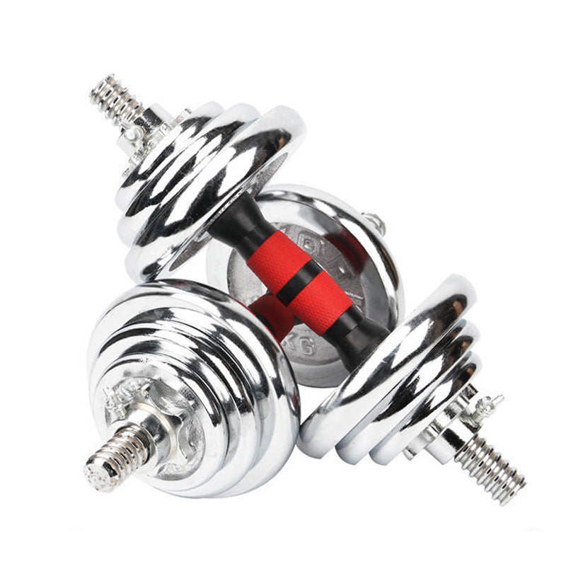 20kg Adjustable Dumbbell & Barbell Set – Cast Iron Plates with Anti-Slip Handles – 2-in-1 Convertible Home Gym Equipment