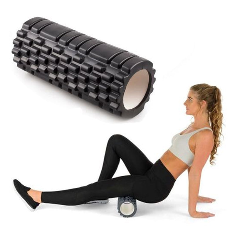 EVA Foam Massage Roller – High-Density Grid for Deep Tissue & Back Relief – Lightweight Recovery Tool for Home & Gym