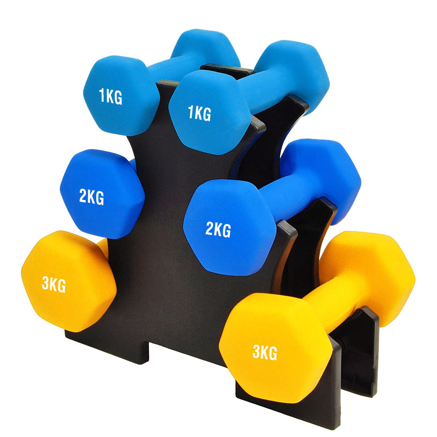 Neoprene Dumbbell Tree Rack – 3-Tier & 5-Tier Steel Stand for Home Gym – Space-Saving, Powder-Coated Weight Organizer