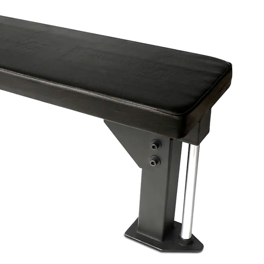 Commercial Flat Weight Bench – Heavy-Duty Solid Steel Fitness Bench, 300kg Capacity, Padded Upper-Body Training Bench with Rear Wheels for Gym or Home Chest Press Workouts