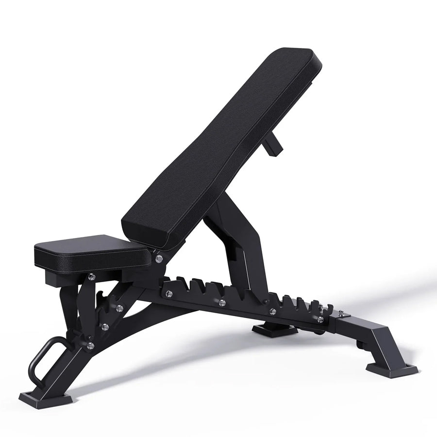 Tri Leg Commercial Weight Bench – Fully Adjustable Flat, Incline, Decline FID Bench with Nonslip Cushions, 1300lbs Capacity Heavy-Duty Utility Bench for Full Body Gym Training