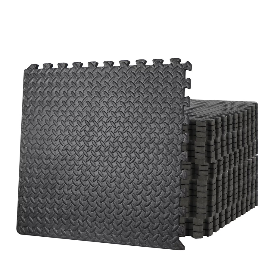 EVA Foam Puzzle Exercise Mat – 10mm Thick Interlocking Gym Flooring – Non-Slip, Shock-Absorbing Tiles for Home Workouts