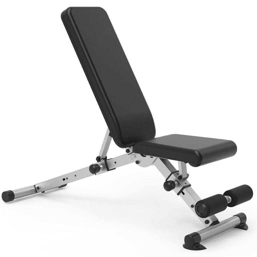 Essential Adjustable Weight Bench – Foldable Incline/Decline/Flat Bench with Quick Lock System, 250kg Capacity, Thick Padding for Full Body Strength Training at Home Gym
