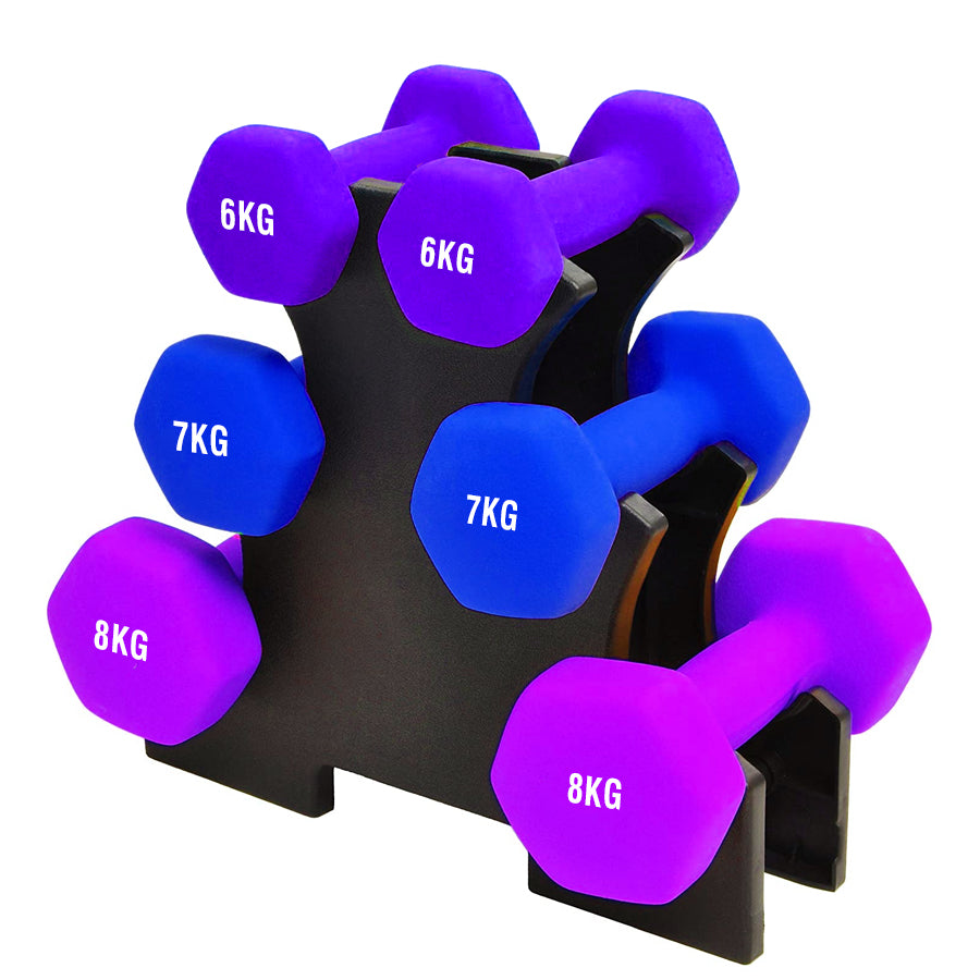Neoprene Dumbbell Tree Rack – 3-Tier & 5-Tier Steel Stand for Home Gym – Space-Saving, Powder-Coated Weight Organizer