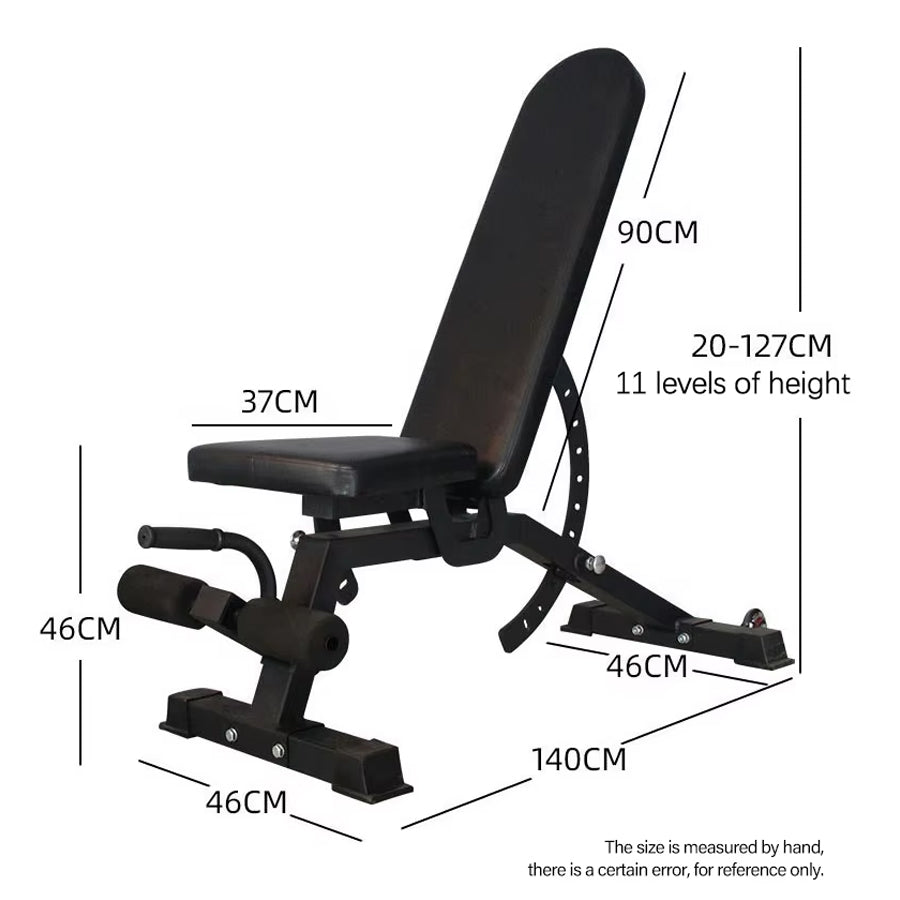 Adjustable Weight Bench with 9 Positions – Heavy-Duty Steel Strength Training Bench, 450kg Capacity, Foldable Incline/Decline Utility Bench for Full Body Home Gym Workouts