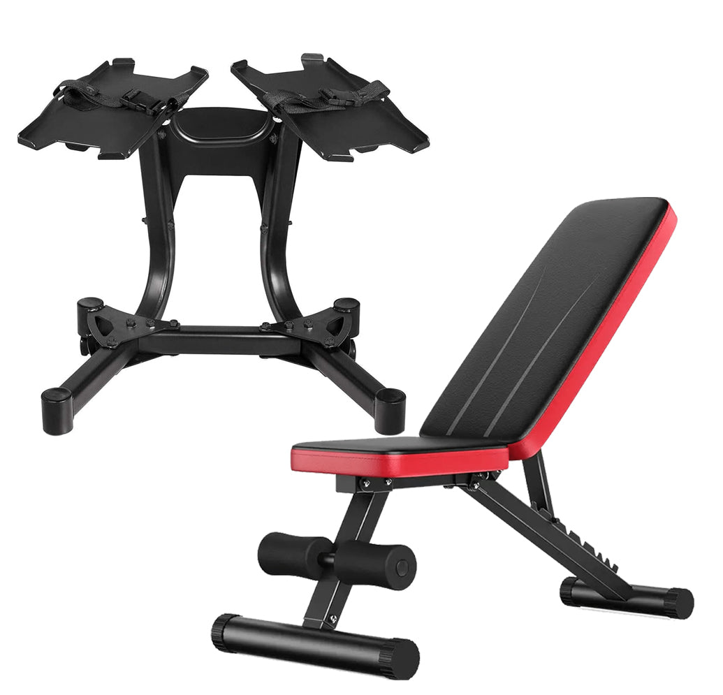 LiftSets 24kg Adjustable Dumbbell – 15 Settings (2.5–24kg) – Quick Dial, Non-Slip Handle & Space-Saving Home Gym Design