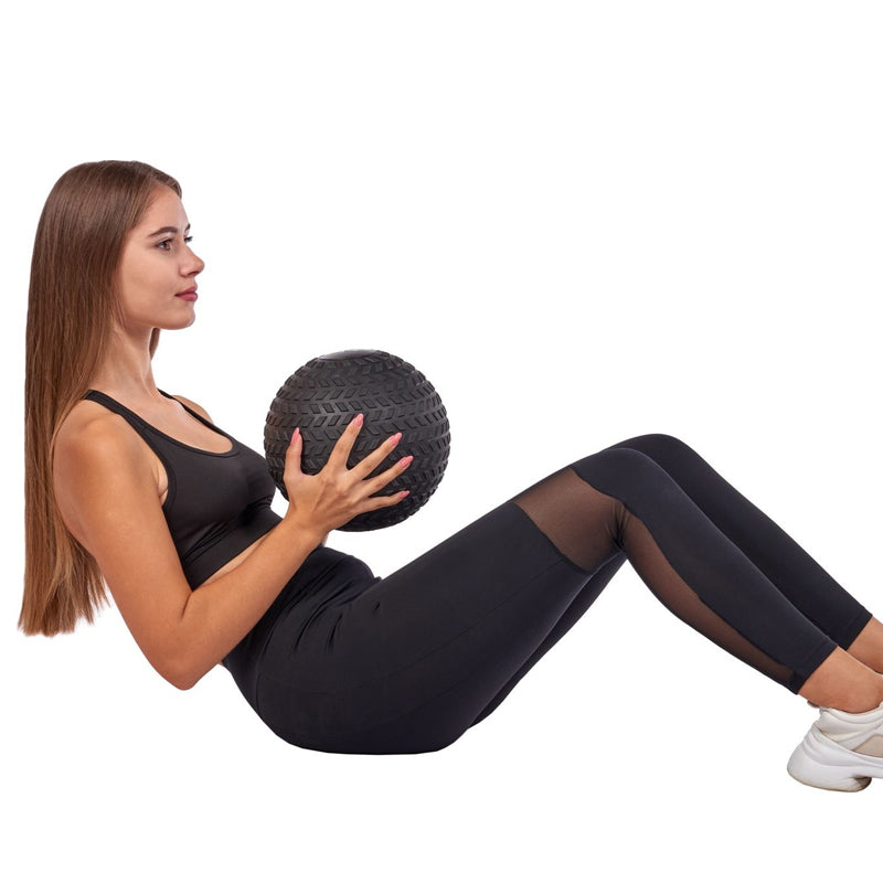 Treaded Slam Balls – No-Bounce, Heavy-Duty Medicine Balls with Textured Grip – Sand-Filled for Strength & MMA Training