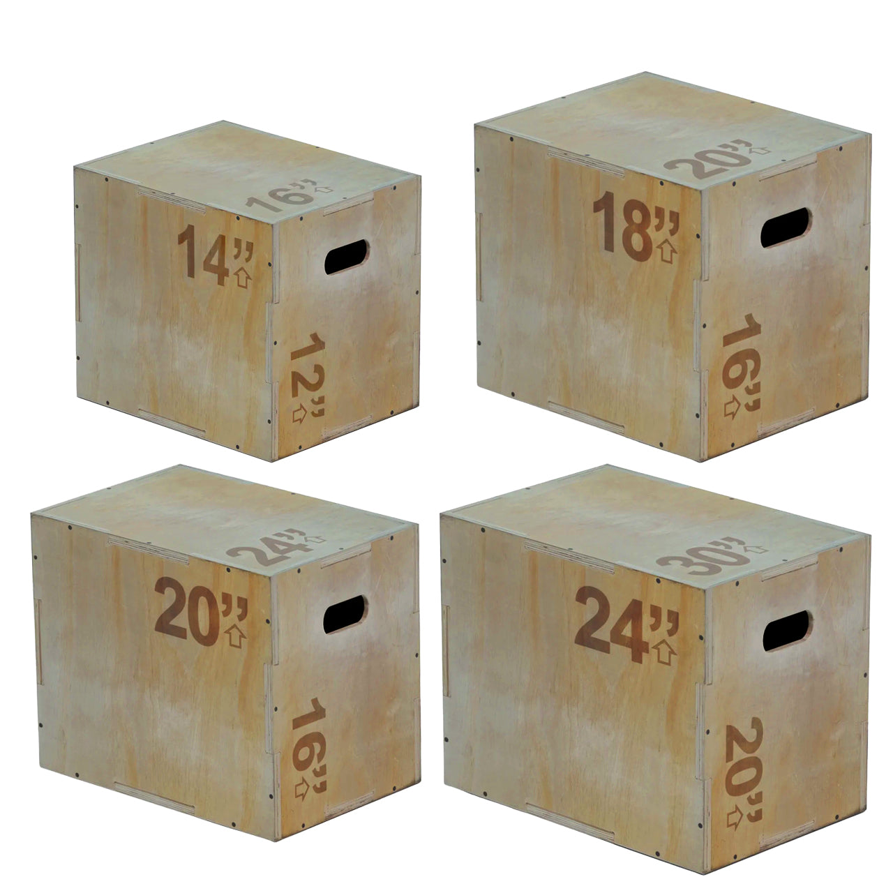 3-in-1 Wooden Plyo Jump Box – Multiple Heights for Box Jumps, Step-Ups & Bodyweight Workouts – Home & Gym Strength Equipment