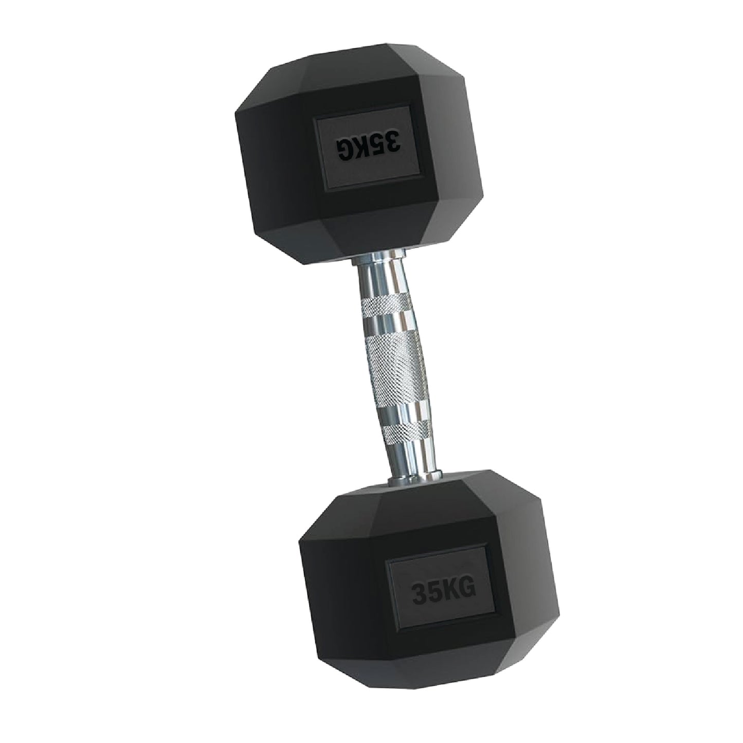 Rubber Hex Dumbbells – Singles, Pairs & Sets | Knurled Chrome Handle Weights for Home Gym & Strength Training