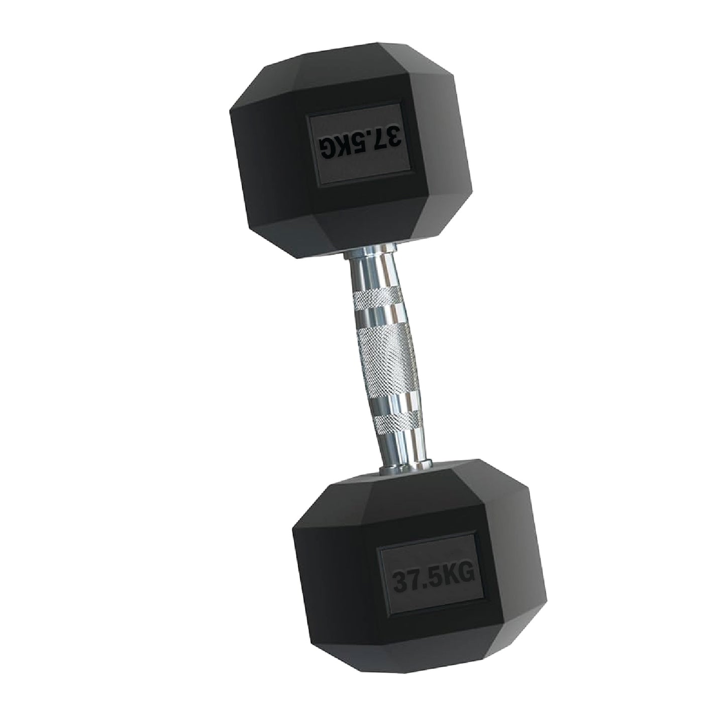 Rubber Hex Dumbbells – Singles, Pairs & Sets | Knurled Chrome Handle Weights for Home Gym & Strength Training