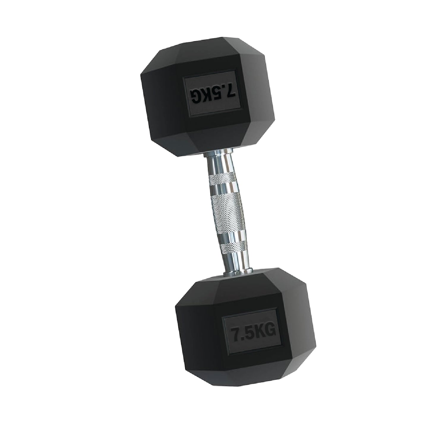 Rubber Hex Dumbbells – Singles, Pairs & Sets | Knurled Chrome Handle Weights for Home Gym & Strength Training