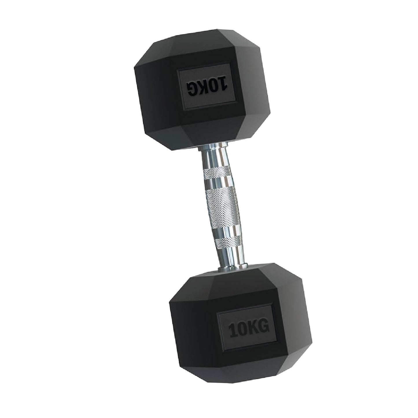 Rubber Hex Dumbbells – Singles, Pairs & Sets | Knurled Chrome Handle Weights for Home Gym & Strength Training