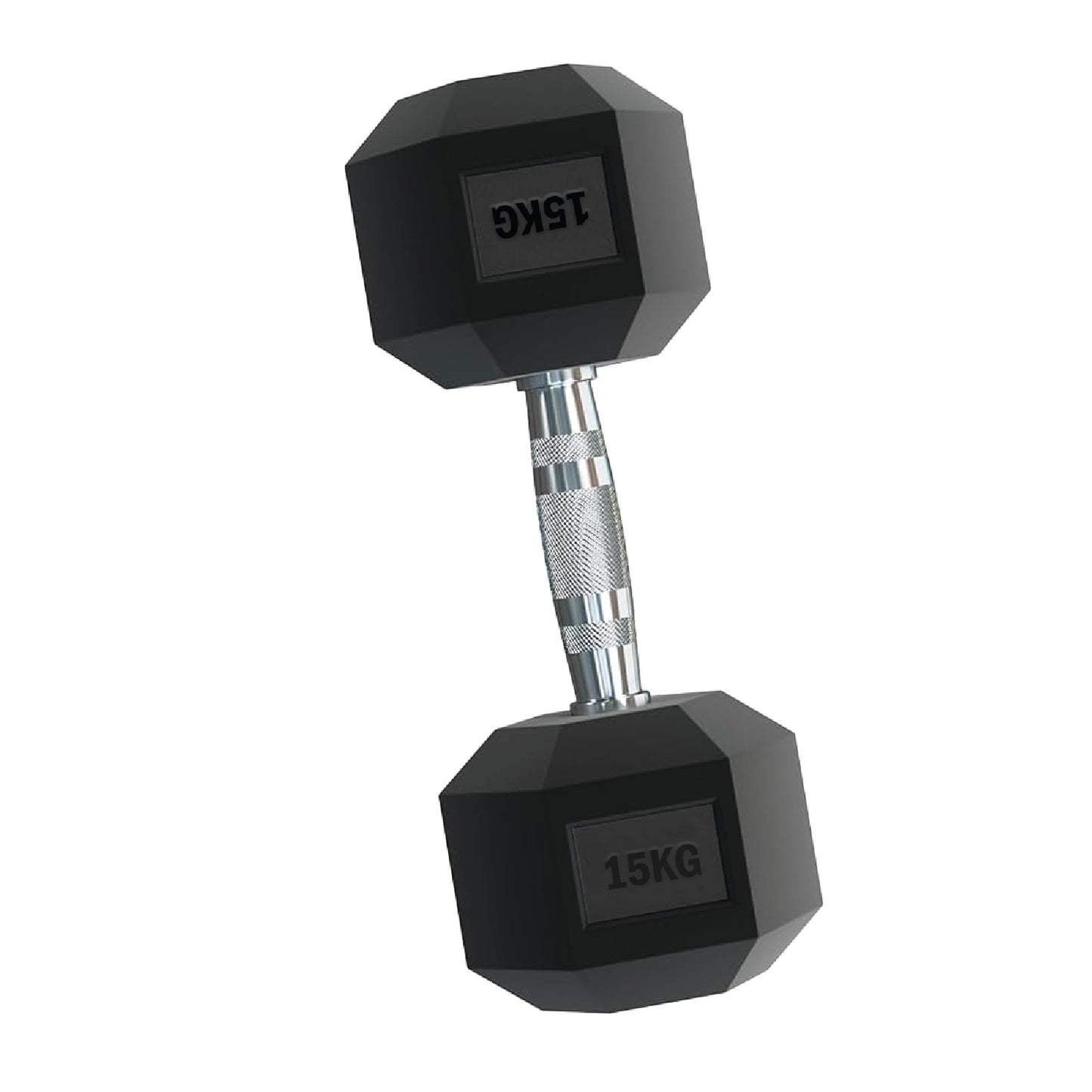 Rubber Hex Dumbbells – Singles, Pairs & Sets | Knurled Chrome Handle Weights for Home Gym & Strength Training