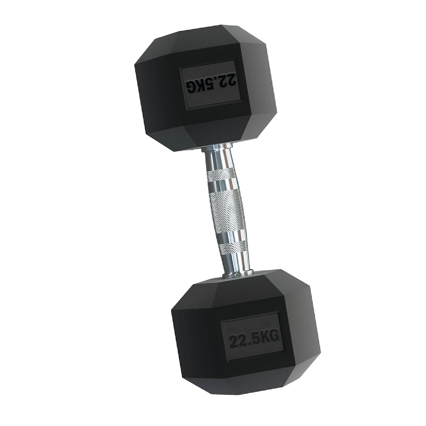 Rubber Hex Dumbbells – Singles, Pairs & Sets | Knurled Chrome Handle Weights for Home Gym & Strength Training