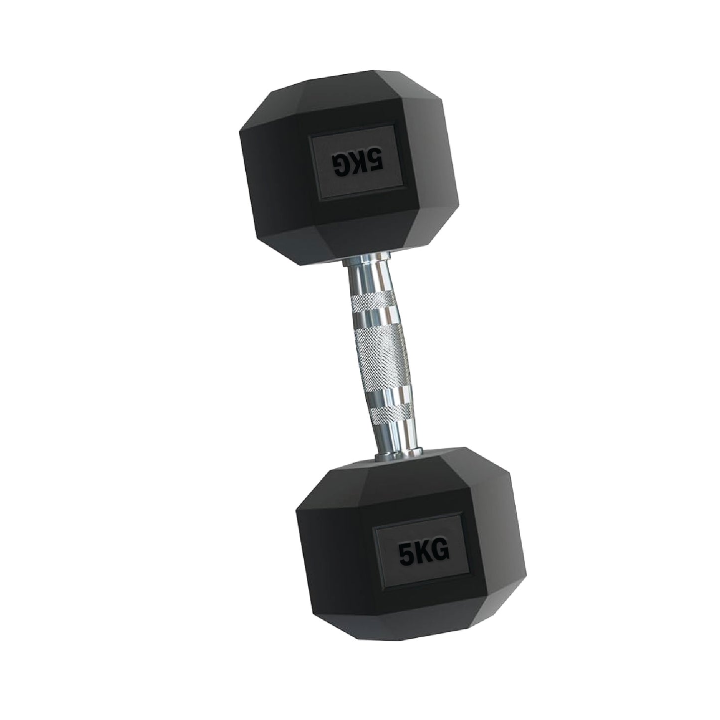 Rubber Hex Dumbbells – Singles, Pairs & Sets | Knurled Chrome Handle Weights for Home Gym & Strength Training