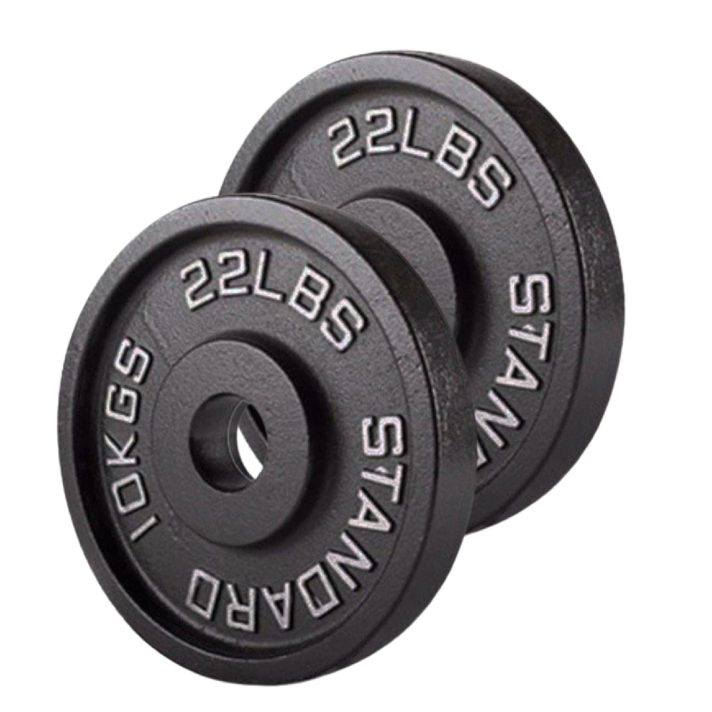 Olympic 2" Cast Iron Weight Plates – Black, 1.25kg to 25kg, Heavy Duty Barbell Discs for Strength Training, Weightlifting, Deadlifts, Home Gym & CrossFit
