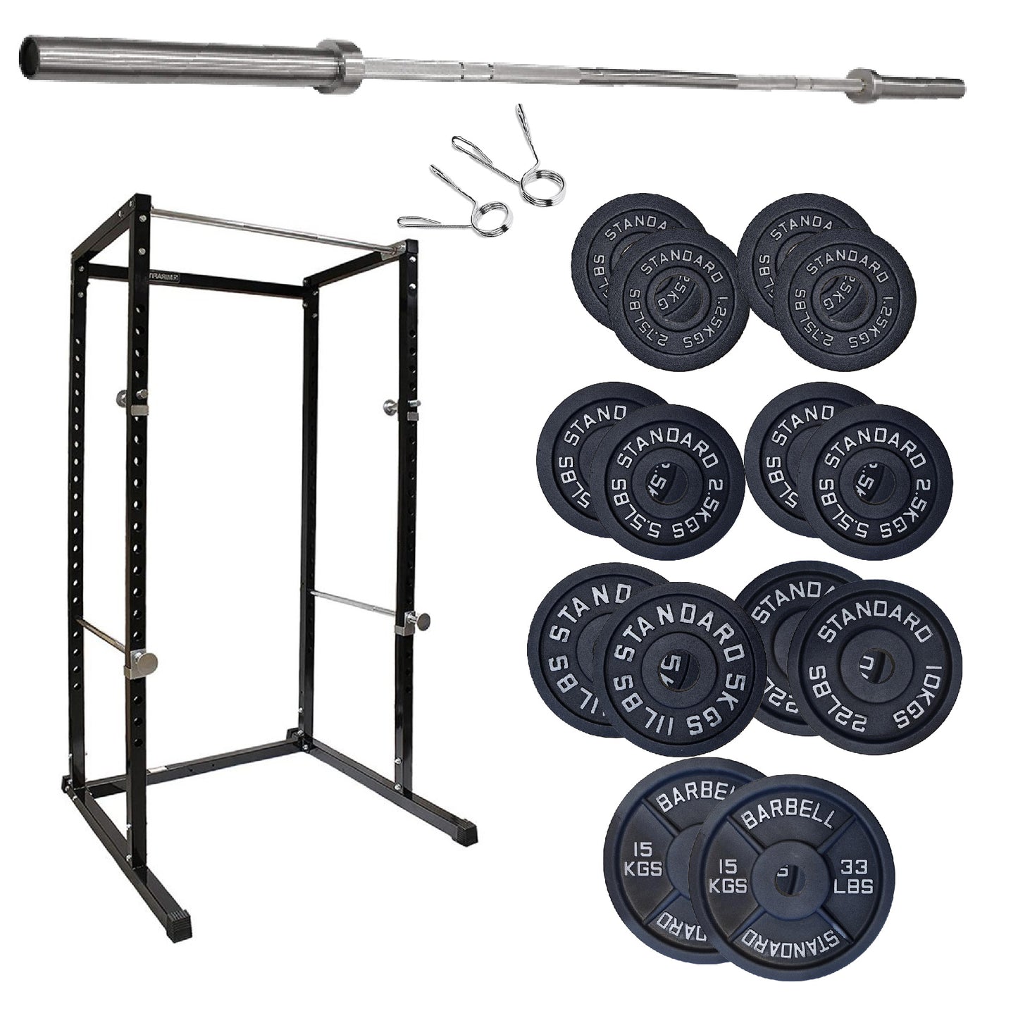 G100 Professional Power Rack – Heavy-Duty Steel Frame with Safety Bars & Pull-Up Station – Customisable Strength Training System