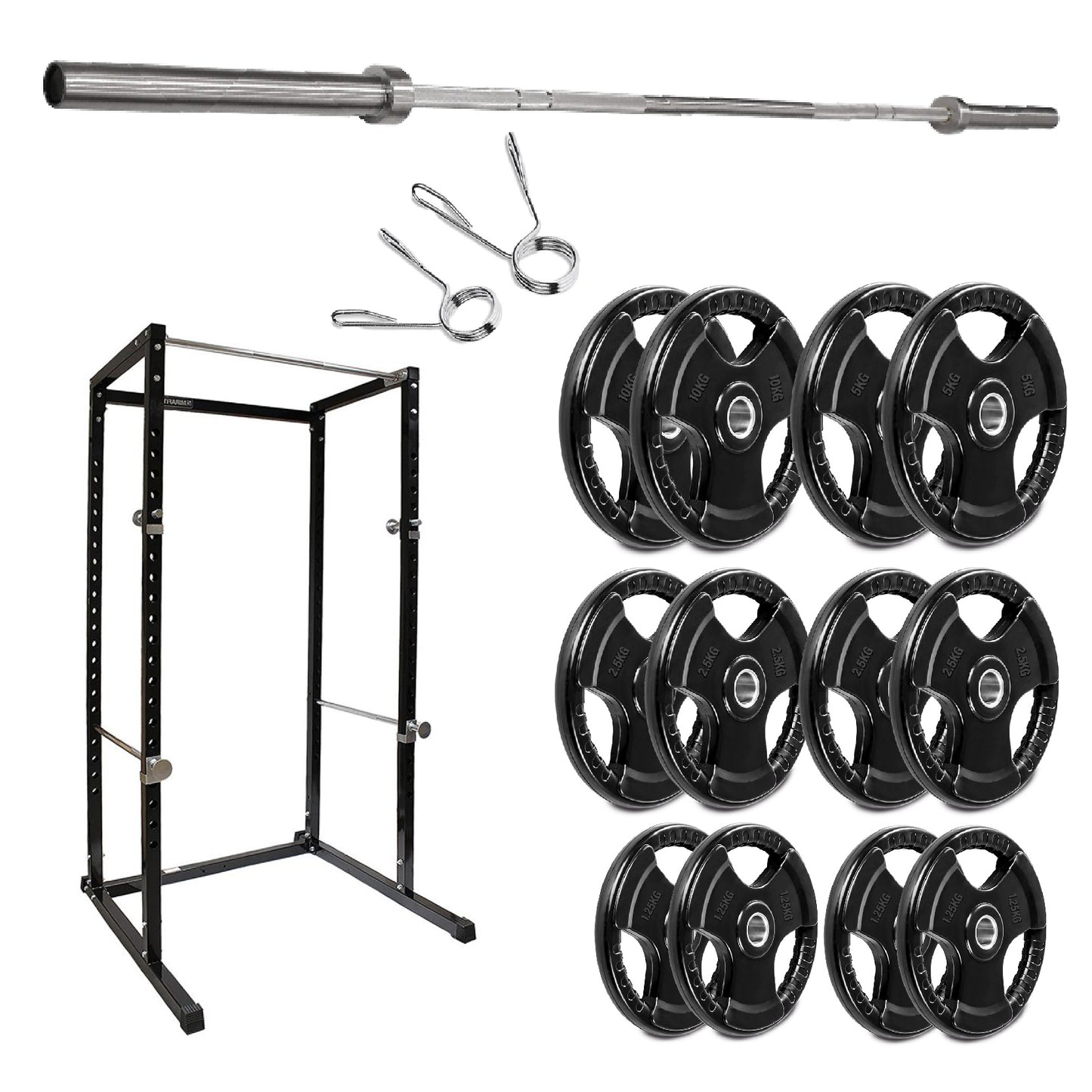 G100 Professional Power Rack – Heavy-Duty Steel Frame with Safety Bars & Pull-Up Station – Customisable Strength Training System