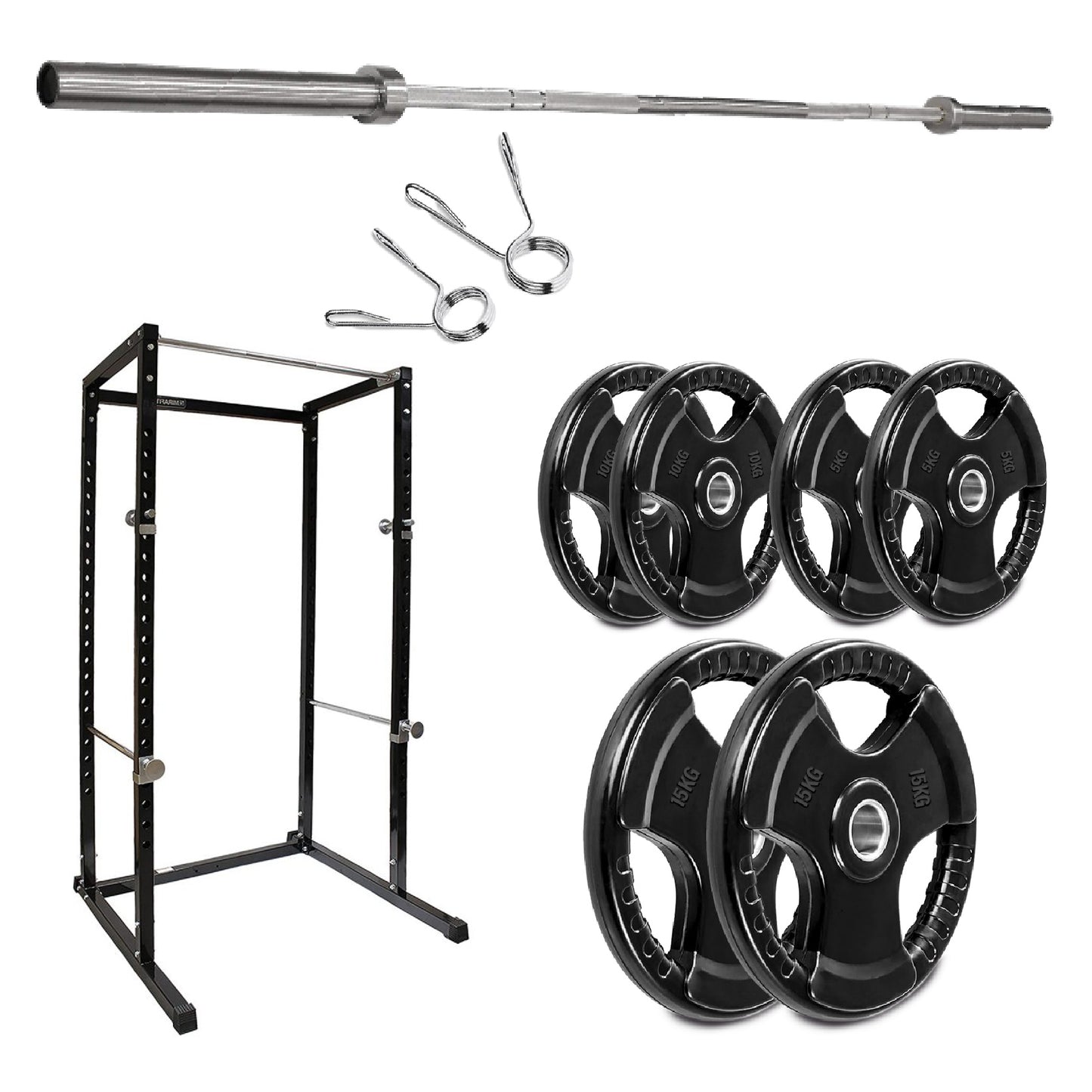 G100 Professional Power Rack – Heavy-Duty Steel Frame with Safety Bars & Pull-Up Station – Customisable Strength Training System