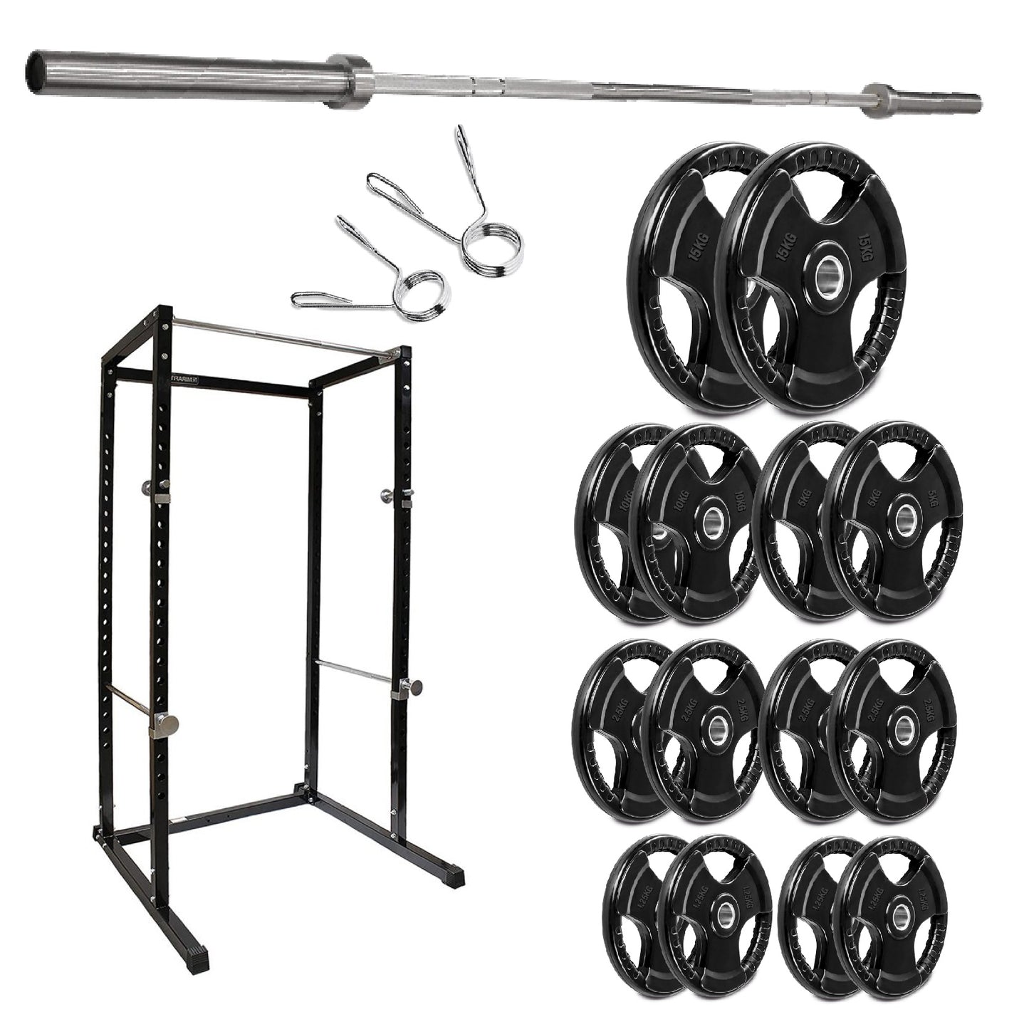 G100 Professional Power Rack – Heavy-Duty Steel Frame with Safety Bars & Pull-Up Station – Customisable Strength Training System