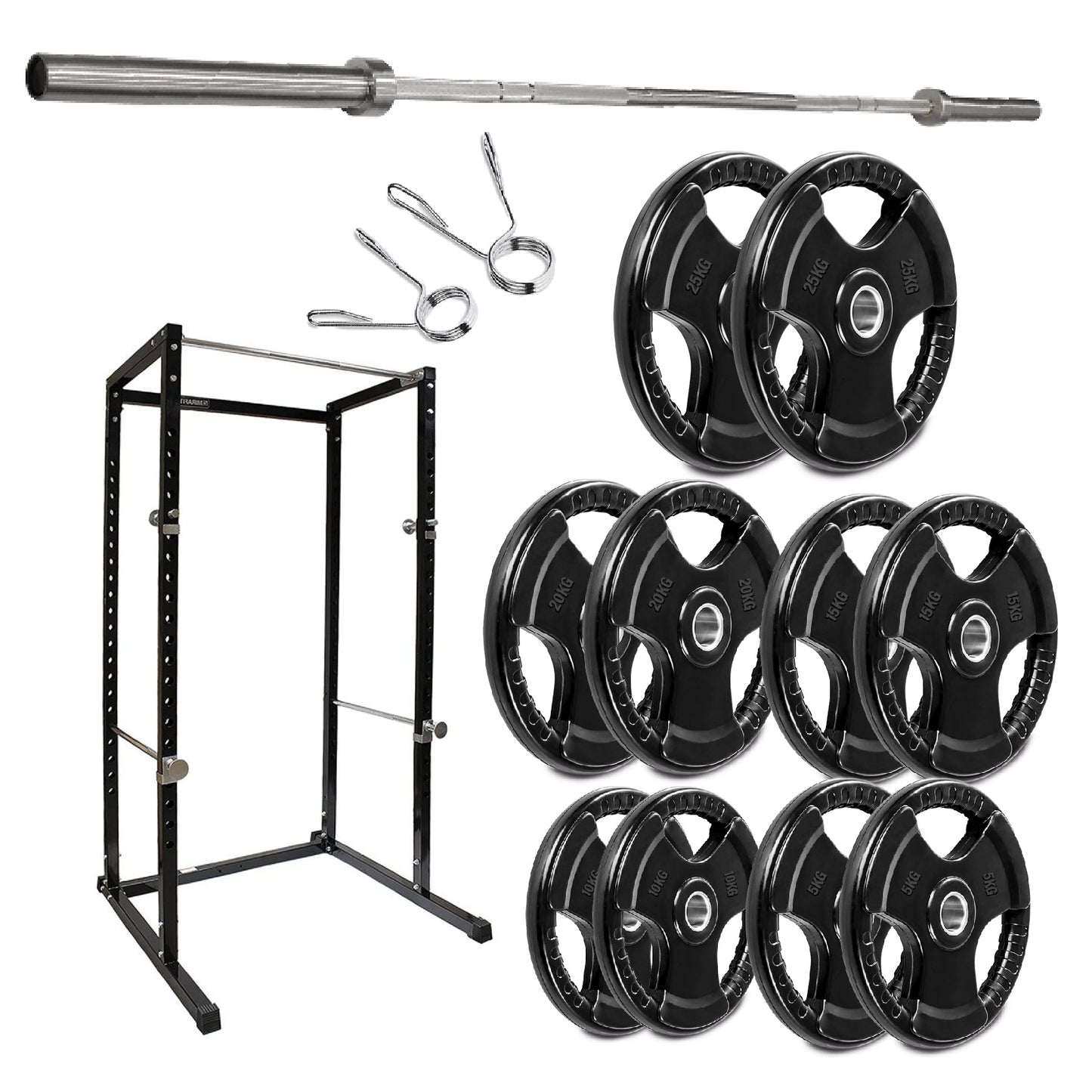 G100 Professional Power Rack – Heavy-Duty Steel Frame with Safety Bars & Pull-Up Station – Customisable Strength Training System