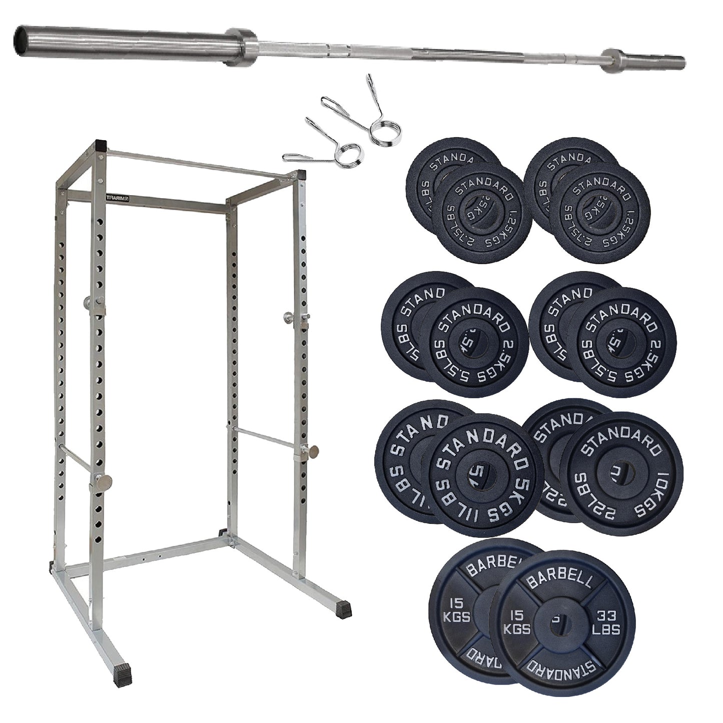 G100 Professional Power Rack – Heavy-Duty Steel Frame with Safety Bars & Pull-Up Station – Customisable Strength Training System