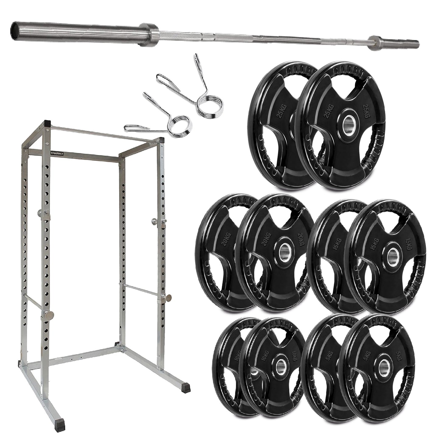 G100 Professional Power Rack – Heavy-Duty Steel Frame with Safety Bars & Pull-Up Station – Customisable Strength Training System