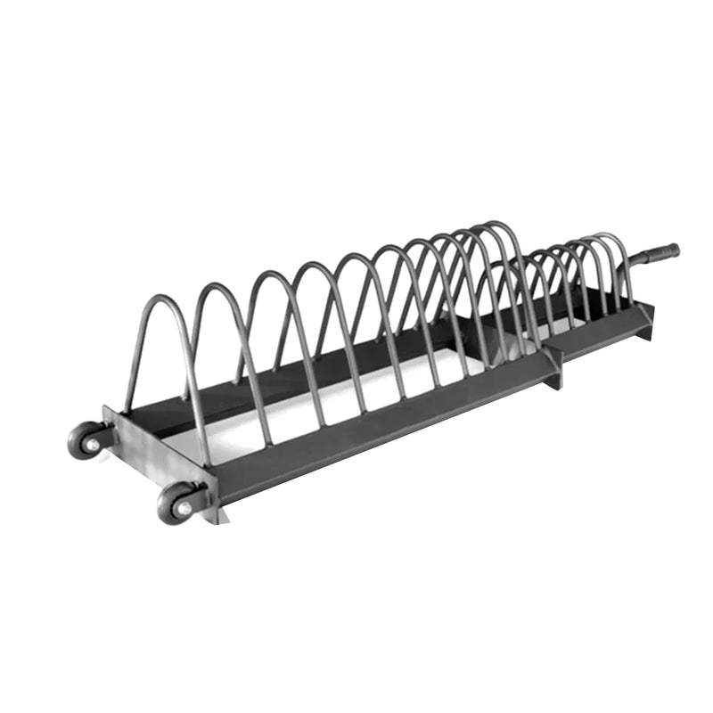 Portable Horizontal Extended Bumper Plate Trolley Rack