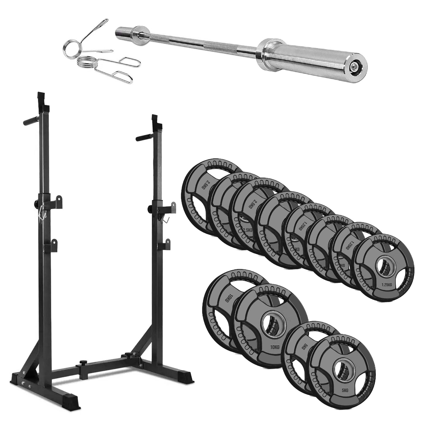 Adjustable Half Squat Rack with Dip Station – Heavy-Duty Steel, 200kg Capacity, Height 121–158cm – Multi-Function Home Gym Stand