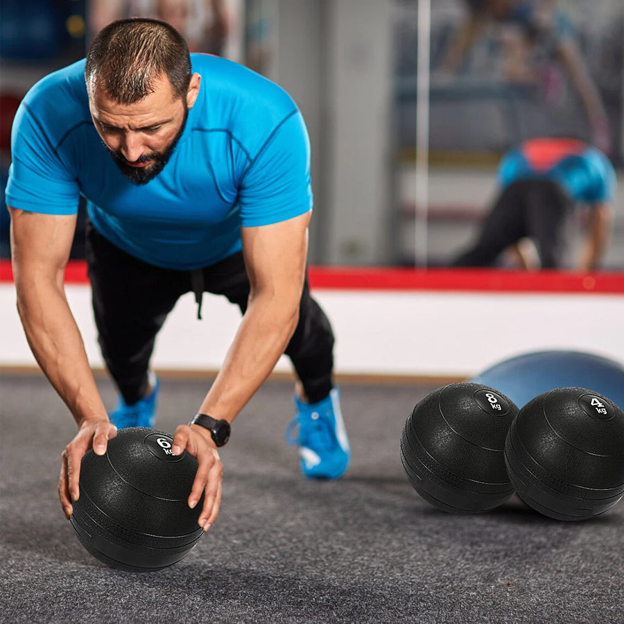 Heavy-Duty Slam Balls (3kg–25kg) – Durable Rubber, Dead Weight Design – Textured Grip for Core & Conditioning Workouts