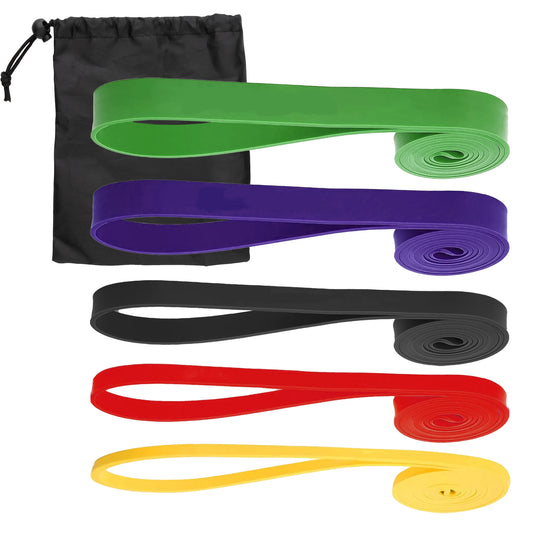 5-Level Resistance Bands Set – Graduated Tension for Strength Training & Rehab – Durable Elastic Bands for Home Gym