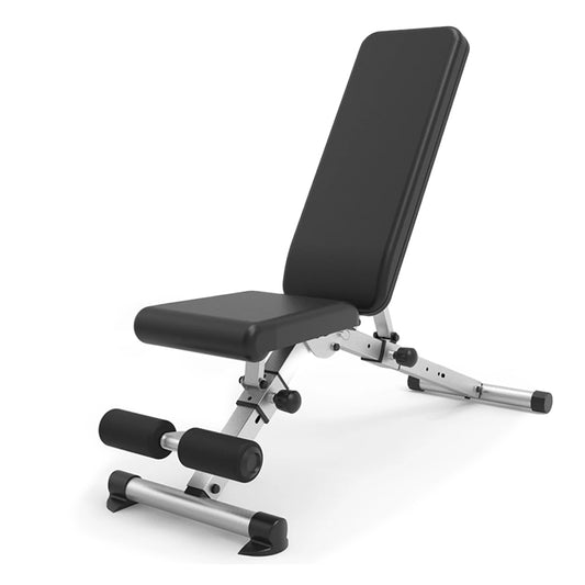 Essential Adjustable Weight Bench – Foldable Incline/Decline/Flat Bench with Quick Lock System, 250kg Capacity, Thick Padding for Full Body Strength Training at Home Gym