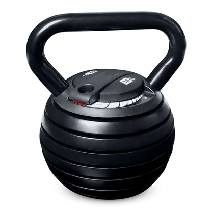 7-in-1 Adjustable Kettlebell Set (3.4kg–18kg) – Quick-Lock Cast Iron Weights – Space-Saving Home Gym Strength System