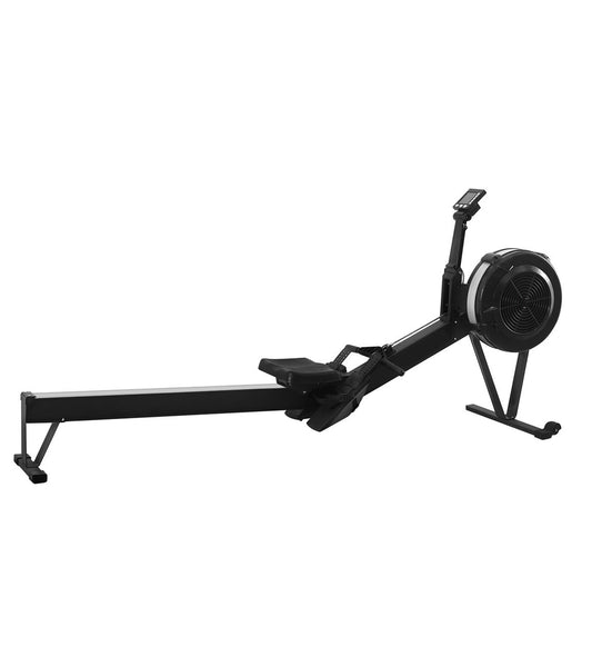 Rowing Machine for Home Use – 10-Level Adjustable Air Resistance Rower with Ergonomic Seat, Aluminum Slide Rail & LCD Display for Cardio & Full-Body Training