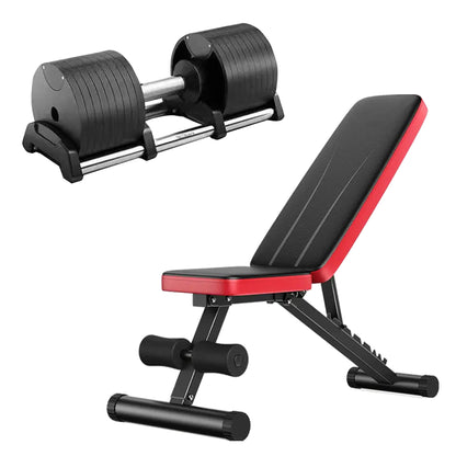 Adjustable Dumbbells (2.5–45kg) – Quick Dial System, Single or Pair – Space-Saving Home Gym Weights