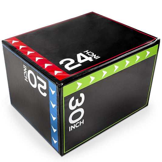 3-in-1 Soft Plyo Jump Box – Non-Slip, Shock-Absorbing Foam – Multiple Heights for Home & Gym Cross Training