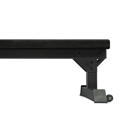 Commercial Flat Weight Bench – Heavy-Duty Solid Steel Fitness Bench, 300kg Capacity, Padded Upper-Body Training Bench with Rear Wheels for Gym or Home Chest Press Workouts