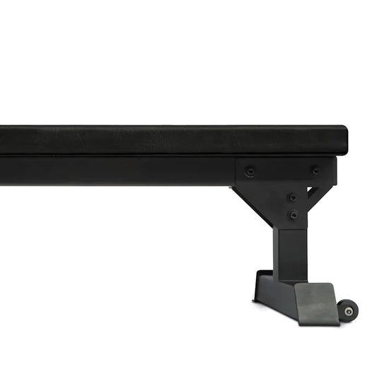 Commercial Flat Weight Bench – Heavy-Duty Solid Steel Fitness Bench, 300kg Capacity, Padded Upper-Body Training Bench with Rear Wheels for Gym or Home Chest Press Workouts