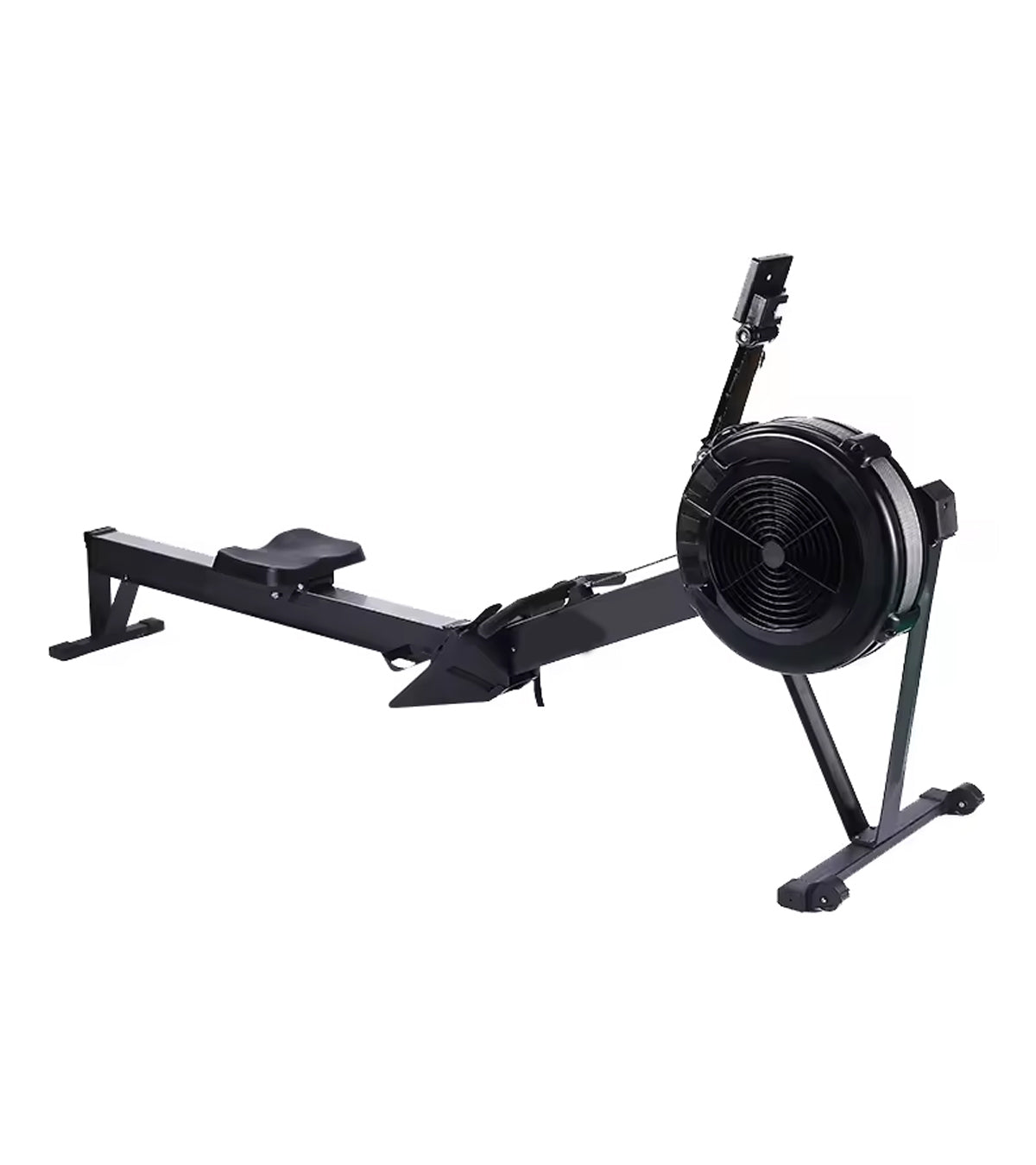 Rowing Machine for Home Use – 10-Level Adjustable Air Resistance Rower with Ergonomic Seat, Aluminum Slide Rail & LCD Display for Cardio & Full-Body Training
