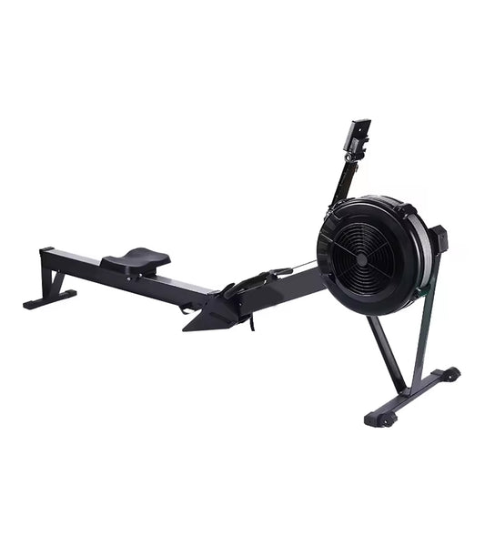 Rowing Machine for Home Use – 10-Level Adjustable Air Resistance Rower with Ergonomic Seat, Aluminum Slide Rail & LCD Display for Cardio & Full-Body Training