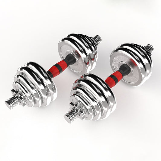 20kg Adjustable Dumbbell & Barbell Set – Cast Iron Plates with Anti-Slip Handles – 2-in-1 Convertible Home Gym Equipment