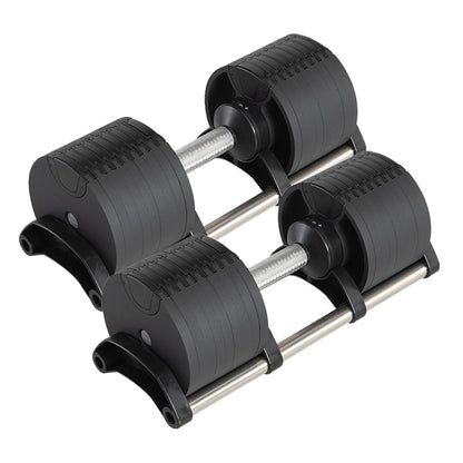 Adjustable Dumbbells (2.5–45kg) – Quick Dial System, Single or Pair – Space-Saving Home Gym Weights