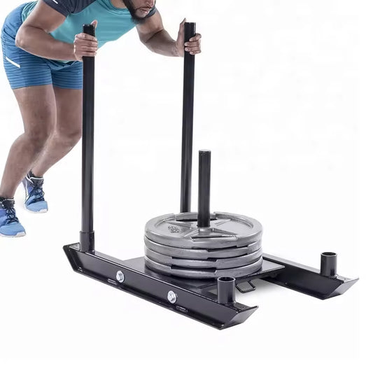 Heavy Duty Push & Pull Sled – Commercial Steel Power Sled for Strength, Speed & Agility Training – Optional Handles, Rope & Sled Mats – Compact Conditioning Equipment