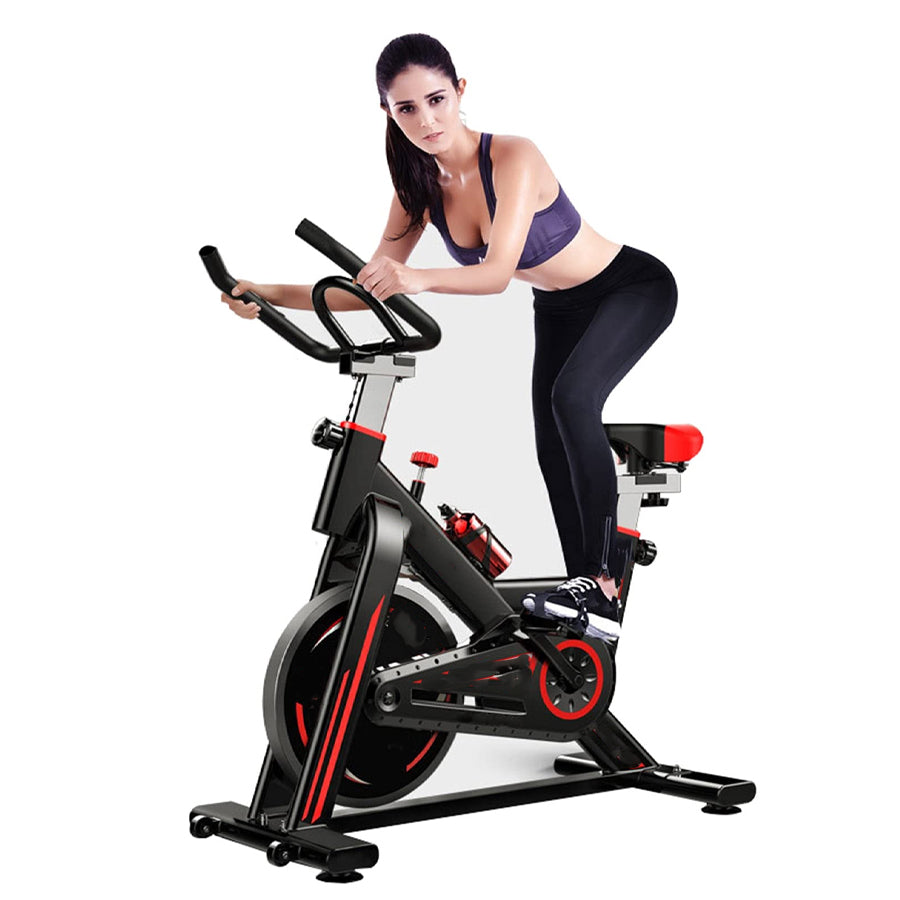 Premium Indoor Cycling Bike with LCD Display, Belt Drive, Adjustable Resistance, Ergonomic Seat & Handlebars – Quiet Stationary Bike for Home Cardio & Fitness Tracking