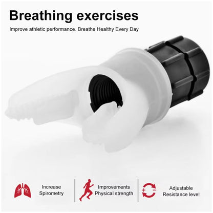 Lung Capacity Breath Trainer – Adjustable Resistance for Endurance & Breathing Control – Portable Respiratory Muscle Exerciser