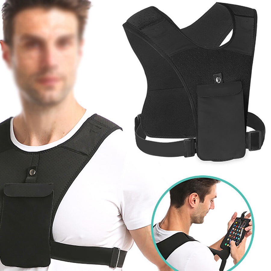 Professional Running Hydration Vest Backpack with Multiple Storage Pockets - Adjustable Lightweight Chest Pack for Marathon Training - Water Resistant Running Vest for Men and Women - Maximum Comfort