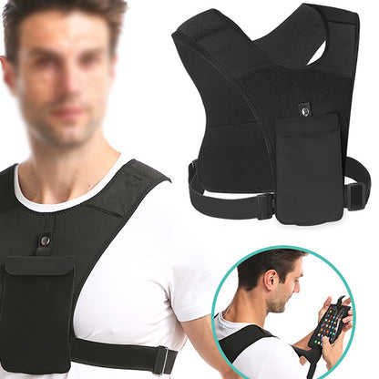 Professional Running Hydration Vest Backpack with Multiple Storage Pockets - Adjustable Lightweight Chest Pack for Marathon Training - Water Resistant Running Vest for Men and Women - Maximum Comfort